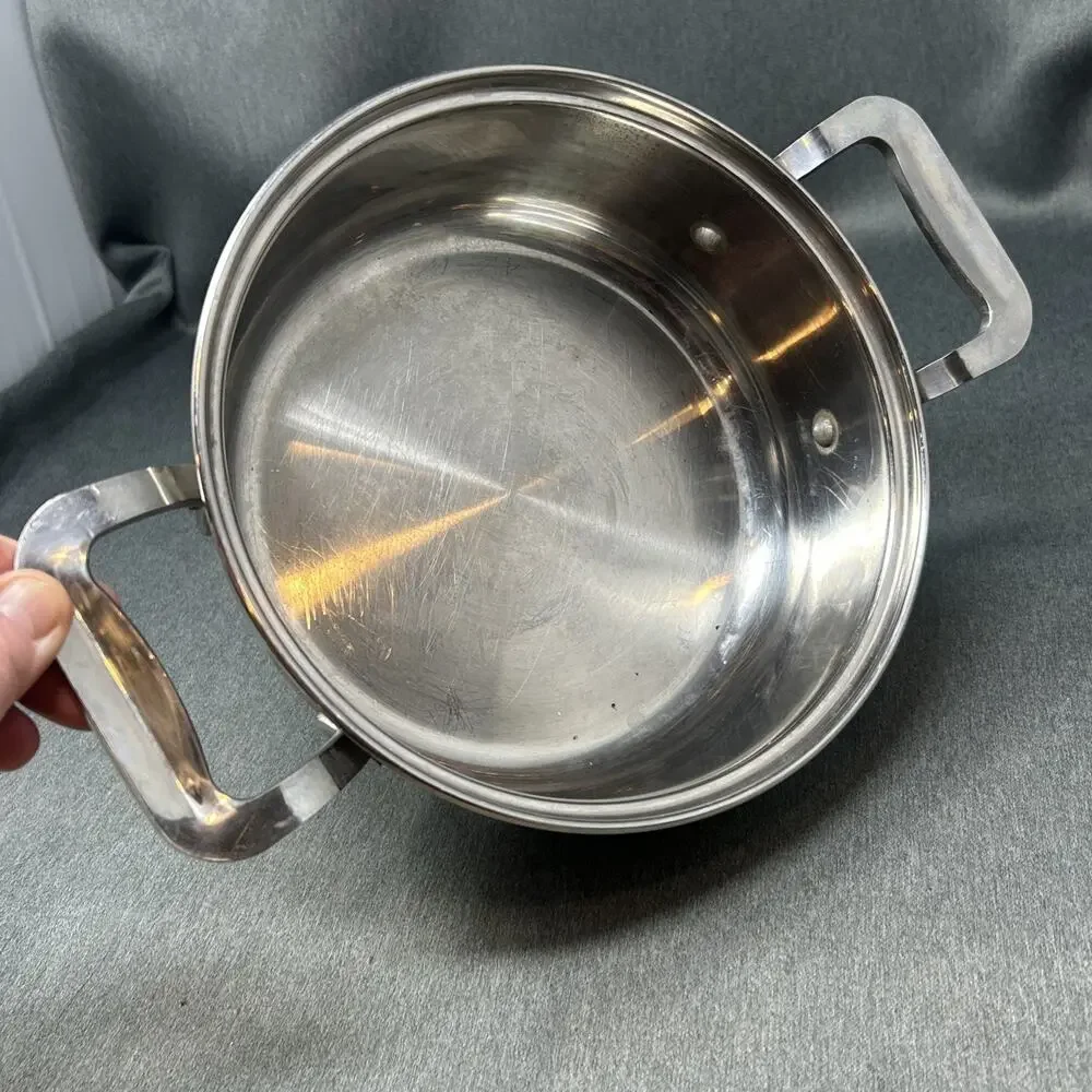 Vintage Cuisine Cookware Blue Willow Stainless Steel Pot Casserole NO LID